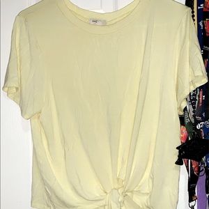 Yellow Knot Front Top